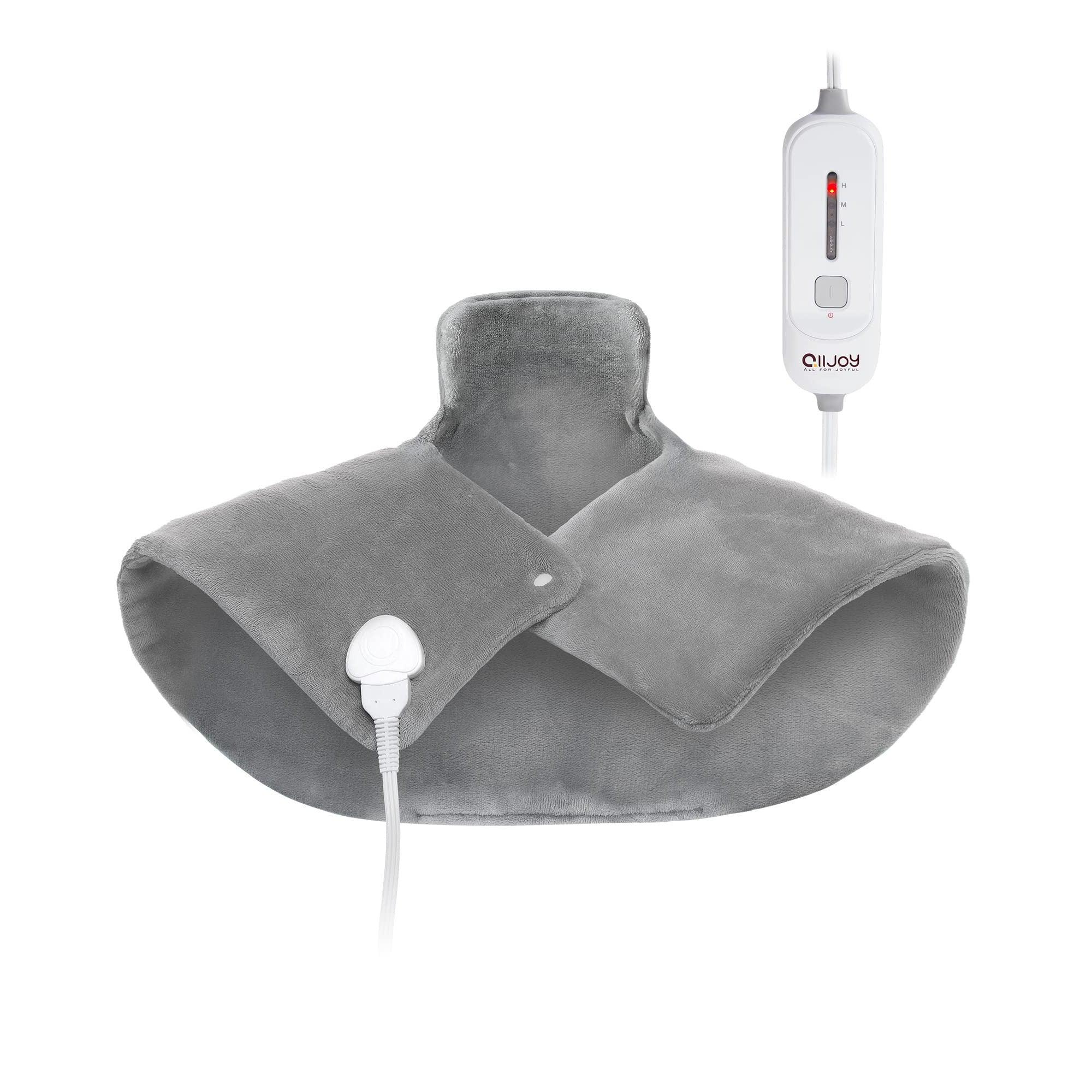 ALLJOY Electric Neck & Shoulder Heating Pad: Targeted Pain Relief, 3 Heat Settings, Auto Shut-Off - Gomix Brands Outlet